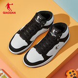 乔丹男鞋加绒高帮板鞋保暖棉鞋皮革面减震休闲运动鞋子 白色黑色 热销中.... 39