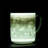 陶相惠茶杯陶瓷带盖泡茶杯办公室水杯礼品杯子雕刻影青瓷茶杯