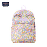 JANSPORT杰斯伯书包轻便双肩包男女旅行包简约背包电脑包学生校园 4QUEGU5蘑菇仙境-隔层+侧袋