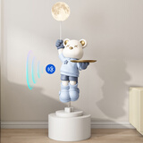 辰鱼轻奢暴力熊客厅大型落地摆件电视柜沙发旁家居装饰品乔迁新居礼品 【153cm】暴力熊蓝色+音响+底座