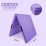 艾舞戈仰卧起坐垫子折叠海绵垫学生中考专用体育体操垫儿童舞蹈练功垫子 紫罗兰【二折式】