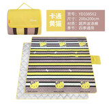 悠度（YODO） 户外野餐垫防潮垫野炊草坪垫春游野餐布沙滩垫2米大号防水加厚 2*2-卡通黄猫（超声波涤棉）