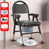 亿辉老人座便器移动马桶孕妇病人家用结实厕所凳折叠老年人坐便椅 旗舰款-高度可调加厚葫芦沙发垫