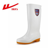 回力女士高筒雨鞋雨靴胶鞋防水鞋耐油食品靴厨房鞋HXL62-B 白色 36 