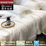 180支进口兰精天丝夏凉被四件套双面冰丝空调被可水洗凉感薄被子4 180支丝柔-感性白 220x240cm（夏被+枕套+床单）