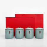 祥业小茶叶罐哥窑陶瓷茶叶盒茶仓普洱装小号便携迷你旅行存储密封罐 哥窑茶仓禅茶一味四罐礼盒装天青