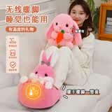 迪普尔暖手宝充电暖宝宝可爱暖脚宝热水袋暖手袋暖水袋防爆保暖神器 暖手暖脚萝卜兔套装（拆洗布套）