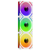 影驰星曜积木镜12CM白色机箱风扇三联包反向（无线拼接/拾音/ARGB神光同步/PWM温控/配控制器）