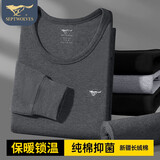 七匹狼（SEPTWOLVES）【纯棉抗菌】冬季保暖内衣男纯棉圆领打底内穿单件上衣