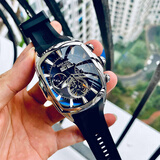 瑞夫泰格（reef  tiger）手表全自动机械表酒桶型运动手表男士多功能潮流腕表RGA3069 白壳黑面RGA3069