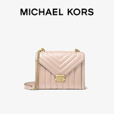 MICHAEL KORS七夕礼物轻奢MK女包WHITNEY单肩斜挎包链条信封包大号裸粉色