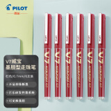 百乐（PILOT）BXC-V7 新款大V7升级版/可换墨胆 中性水笔 红色0.7mm 6支装