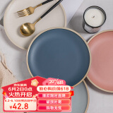 yomerto悠米兔北欧风网红ins莫兰迪家用创意陶瓷西餐盘 云雾蓝-2个装
