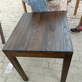 老榆木方桌 实木桌面 学习餐饮漫咖啡家用方桌 胡桃色 60cm 60*60*75公分