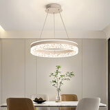 凡甄极简创意吊灯卧室灯简约餐厅灯温馨大气房间灯具广东中山灯饰 白色50CM精灵无极50W