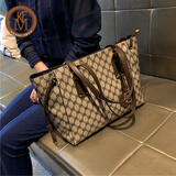 迈克史密斯包包女包新款时尚百搭洋气单肩包女士简约大容量质感手提托特包 卡其色MKF