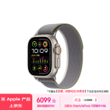 Apple/苹果 Watch Ultra2 智能手表GPS+蜂窝款49毫米钛金属表壳绿配灰色野径回环式表带S/M MRFN3CH/A