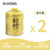 Dr.HOWS韩国户外扁便携式户外高原高山野外野炊气罐 高山气450*2