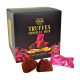 乔慕（Truffles）法国进口黑松露形黑巧克力70%纯可可脂礼盒装 70%黑松露独立装 盒装 1000g