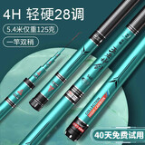 沃鼎王者神剑钓鱼竿超轻综合鱼竿轻量大物竿鲢鳙竿鲫鱼竿手竿台钓竿 5.4m 轻盈柔软 4H 28调