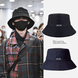 奇沛儿（QIPEIER）大码渔夫帽男帽子男韩版潮休闲夏款男士遮阳帽大头围防晒盆帽秋季 黑色 XL特大头围(61-64cm)