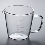 欧斯若（OUSSIRRO）加厚玻璃量杯带刻度玻璃杯 家用量杯防炸裂耐高温水杯子 500ML广口量杯