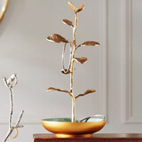 Harbor House黄铜家居装饰品梳妆台耳环手链首饰收纳托盘七夕情人节礼物Noble 金色/绿色