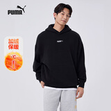 彪马（PUMA）加绒秋冬卫衣套头衫男女情侣长袖运动休闲连帽上衣534364 黑色-01 XS (165/88A)