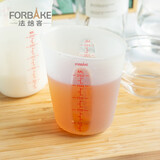 法焙客（FOR BAKE） 硅胶量杯耐高温250ml 500ml软量杯量具带刻度加厚烤箱用烘焙工具 250ml/FB53208