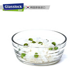GLASSLOCK韩式耐热钢化玻璃碗加厚水果沙拉碗透明碗家用汤碗泡面冷面碗 小号波纹透明碗300ml*1个