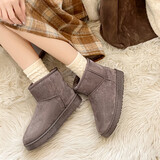 回力（Warrior）雪地靴女冬季保暖加厚短筒棉鞋学生棉靴子加绒 2166X 深棕色 38 