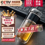 宝威玛（BVGMAV）玻璃杯英国茶水分离双层隔热防烫泡茶水杯子高颜值礼品定制200ml