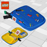 LEGO乐高卡包零钱小包可挂脖儿童学生挂绳公交包男女字母蓝色 20063