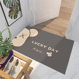 入户门地垫防滑吸水除尘脚垫水晶绒垫子门口龙年团购礼品 lucky熊 40cm*60cm 1件数 不包边