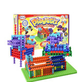 光华玩具竹节棍拼插积木玩具拼装汽车飞机动物建筑立体模型儿童生日礼物 90001竹节棍豪华套装211pcs