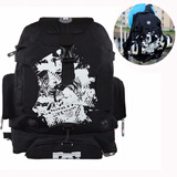 酷秀DC轮滑包成人溜冰鞋包轮滑鞋双肩背包独轮车包袋子旱冰鞋冰刀包 大包涂鸦黑（适合42-46码鞋） 均码