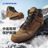 迪卡侬（DECATHLON）雪地靴男冬季户外防水保暖棉鞋徒步鞋加厚雪靴男徒步鞋男 棕色 40