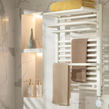 卡迪欧（KADIYO）电热毛巾架碳纤维发热杀菌烘干架卫生间浴室智能电加热浴巾置物架 74*50cm明暗通用右出线白（2月28日发货） 已接入米家APP-除湿抑菌|包安装