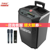 万利达（Malata）广场舞音响蓝牙音箱大功率拉杆音响户外K歌无线便携低音炮直播路演K歌移动播放器话筒 M+9017C雷神12吋+双话筒