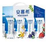 伊利安慕希原味菠萝草莓蓝莓多味混装205g*盒/蛋白质营养早餐酸牛奶 随机混合口味12盒【7月产】