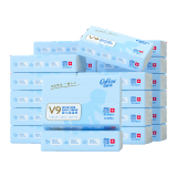 可心柔（COROU）V9婴儿柔润保湿纸巾3层100抽24包（12包/箱*2箱）整箱装