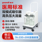 鱼跃电动吸痰器便携式家用老人病人儿童婴儿医用级手动脚踏负压吸引器 电动吸引器7A-23D+200支吸痰管