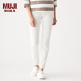 无印良品（MUJI）女式 横竖弹力牛仔 紧身裤 女款牛仔裤子春季 BEA06A0S 白色 22inch 155/56A