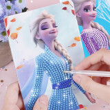 迪士尼 儿童钻石贴画贴纸爱莎公主手工diy制作材料包女孩玩具冰雪款女孩生日礼物