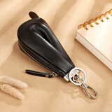 斐曼汽车钥匙包男式真皮多功能创意小鸟匙钥包女腰挂零钱包个性锁匙包 黑色
