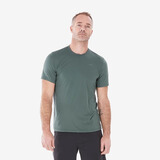迪卡侬（DECATHLON）速干T恤男女运动户外健身宽松快干吸汗跑步短袖QUMM MH100 男款-绿色 L