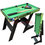 大雄（DAXIONG）儿童木制黑8桌球台 小型美式英式台球桌 儿童桌球玩具可折叠 彩画色