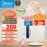 美的（Midea）【直流变频】轻音立式遥控电风扇/家用柔风落地扇/台式桌面小型风扇/大风量节能摇头电扇SDH30GTR