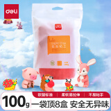 得力(deli)100g大包装超轻粘土 儿童玩具婴幼儿沙滩彩泥橡皮泥黏土美术DIY手工材料 生日开学礼物红色