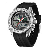 ABORNI王一博同款独角兽电子手表男夜光钢铁之心初高中学生女机械风卡休 硅胶黑银